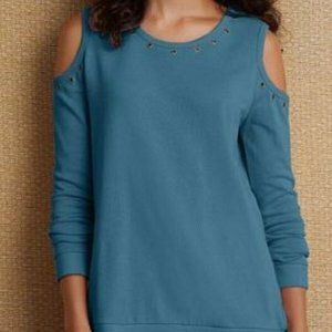 NEW SOFT SURROUNDINGS Milano Top Open Shoulder L (14-16)